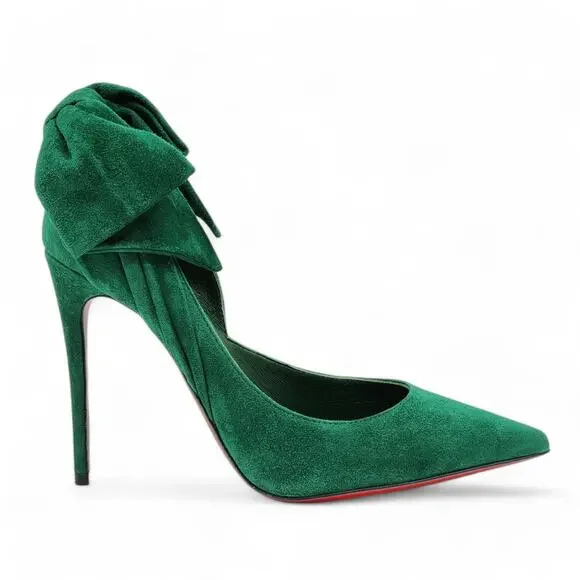 Christian Louboutin Rabakate Pumps 100mm - Suede - Green - 36 5.5US $995 - Picture 3 of 8